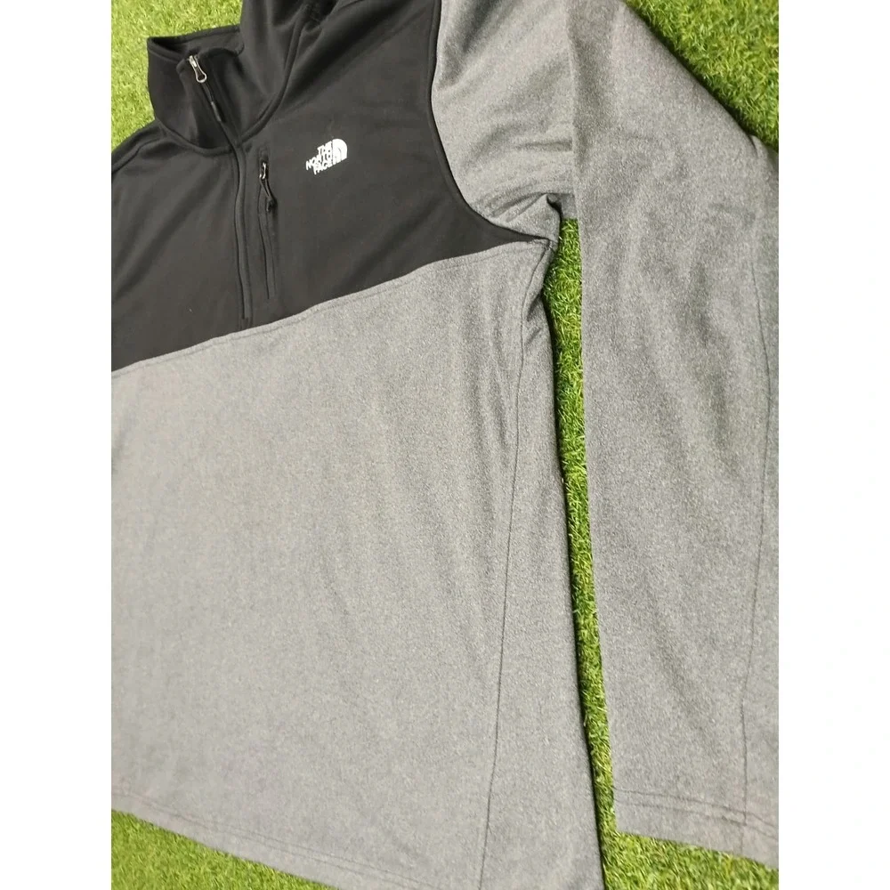 The North Face Sweatshirt Mens XL Heather Gray‎ Mock Neck Outdoor Quarter Zip